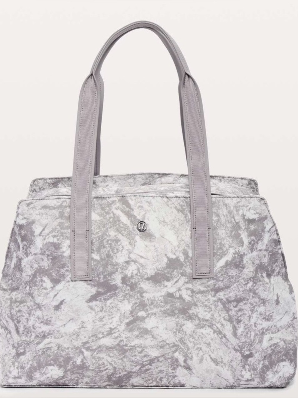 lululemon athletica “go getter” large marbled gray travel duffel bag
